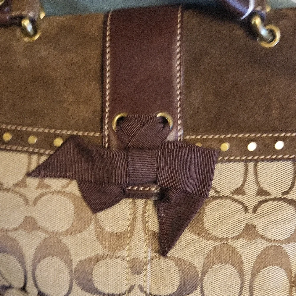 Coach Brown and Tan Women's Bag - Picture 11 of 13
